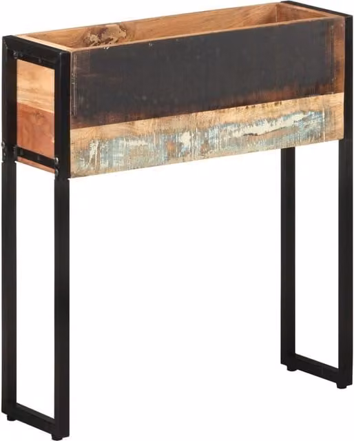 Berkfield Home Wooden Raised Bed Planter in Black, W/D/H: 60 x 20 x 68 cm