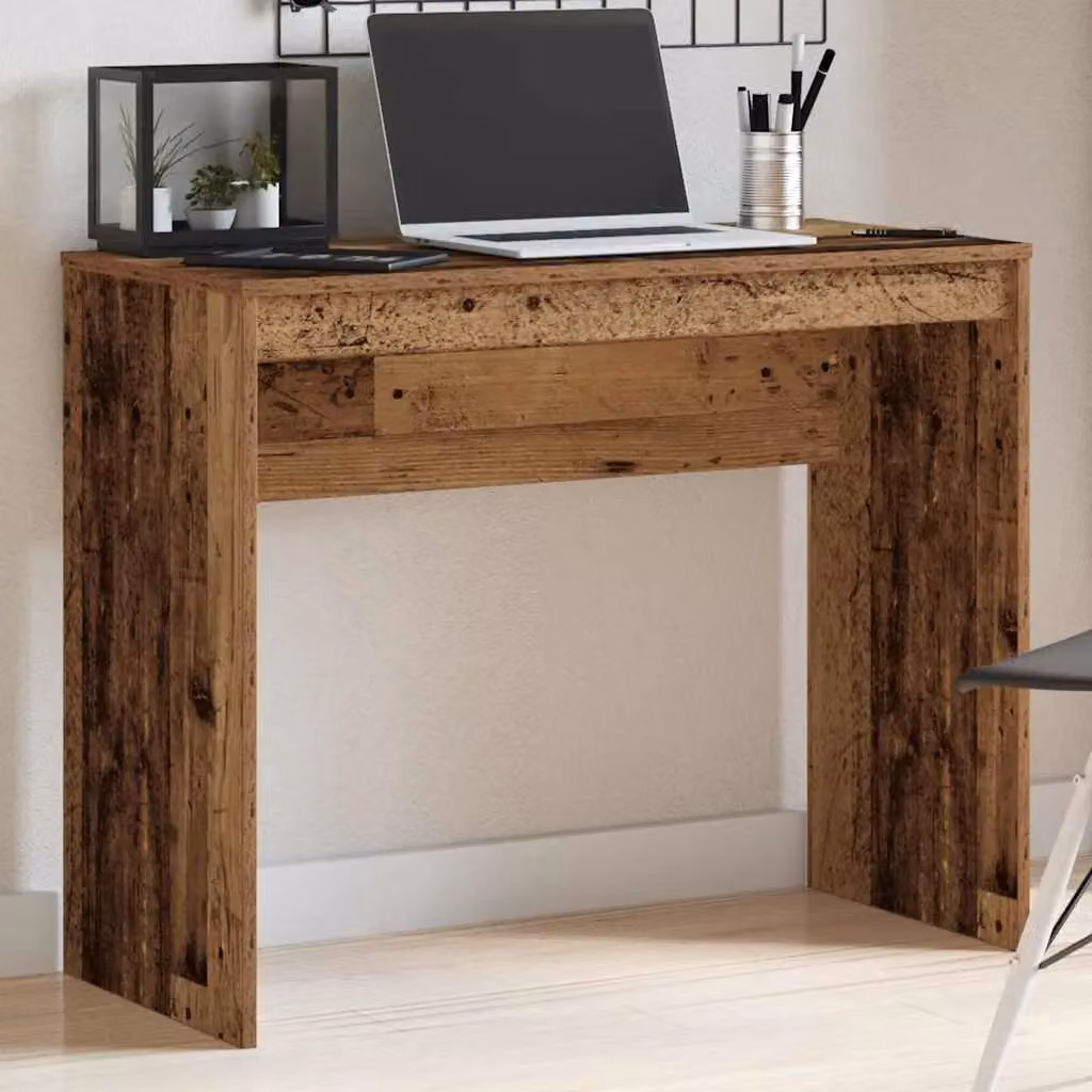 Berkfield Modern Computer Desk in Brown Engineered Wood, W/D/H: 90 x 40 x 72 cm – 3
