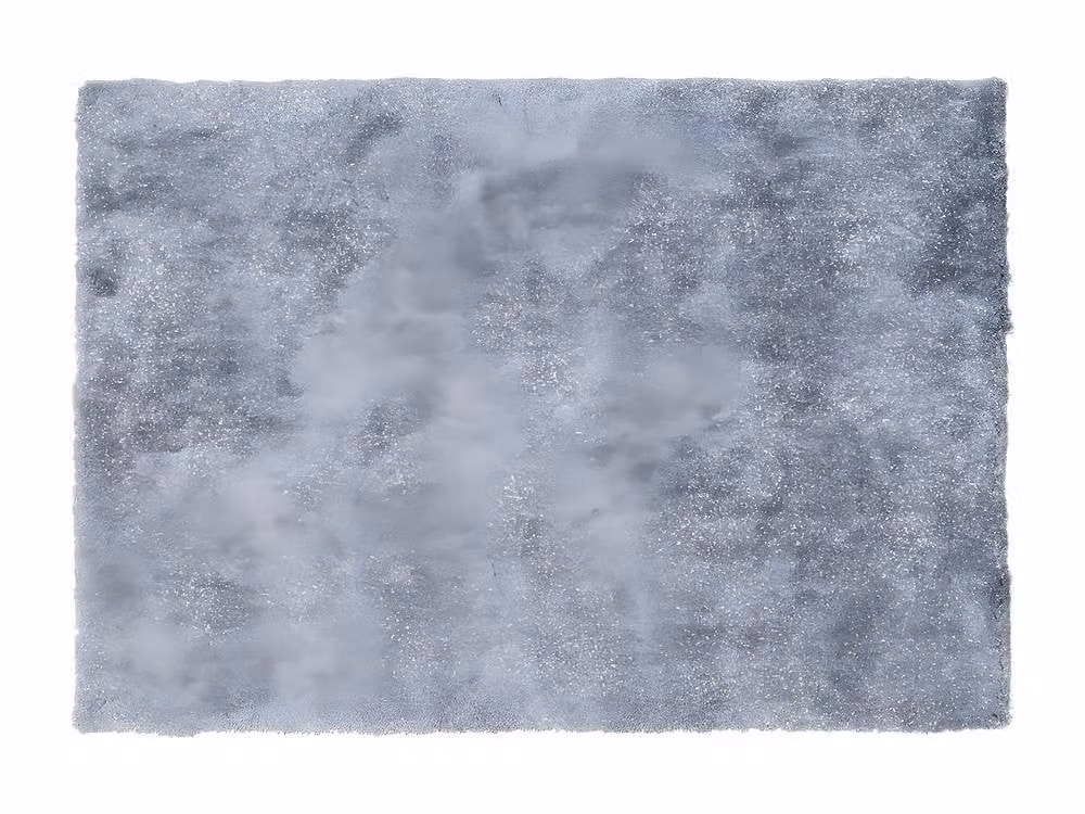 Vente-unique Shaggy Long Pile Glitter Rug in Silver, W: 160 cm, D: 230 cm – 1