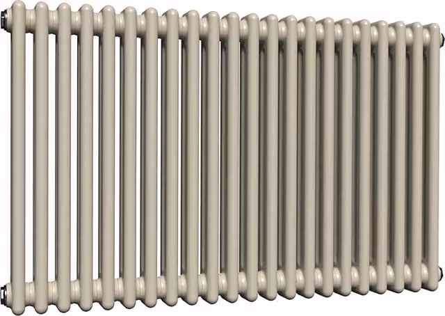 Lux Heat Horizontal Column Radiator in Moon Dust Grey/Beige, W/H: 60.0 x 101.0 cm