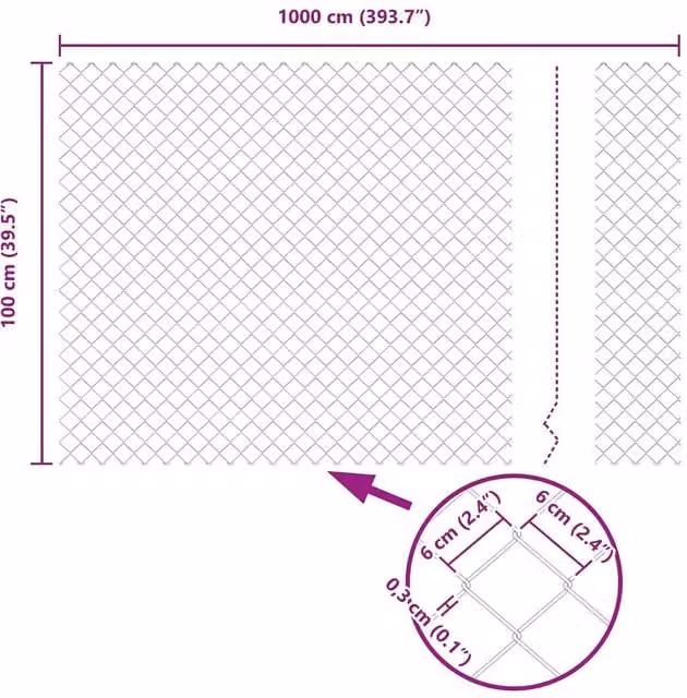 Berkfield Home Green Steel Chain Link Fence, 1 x 10 m