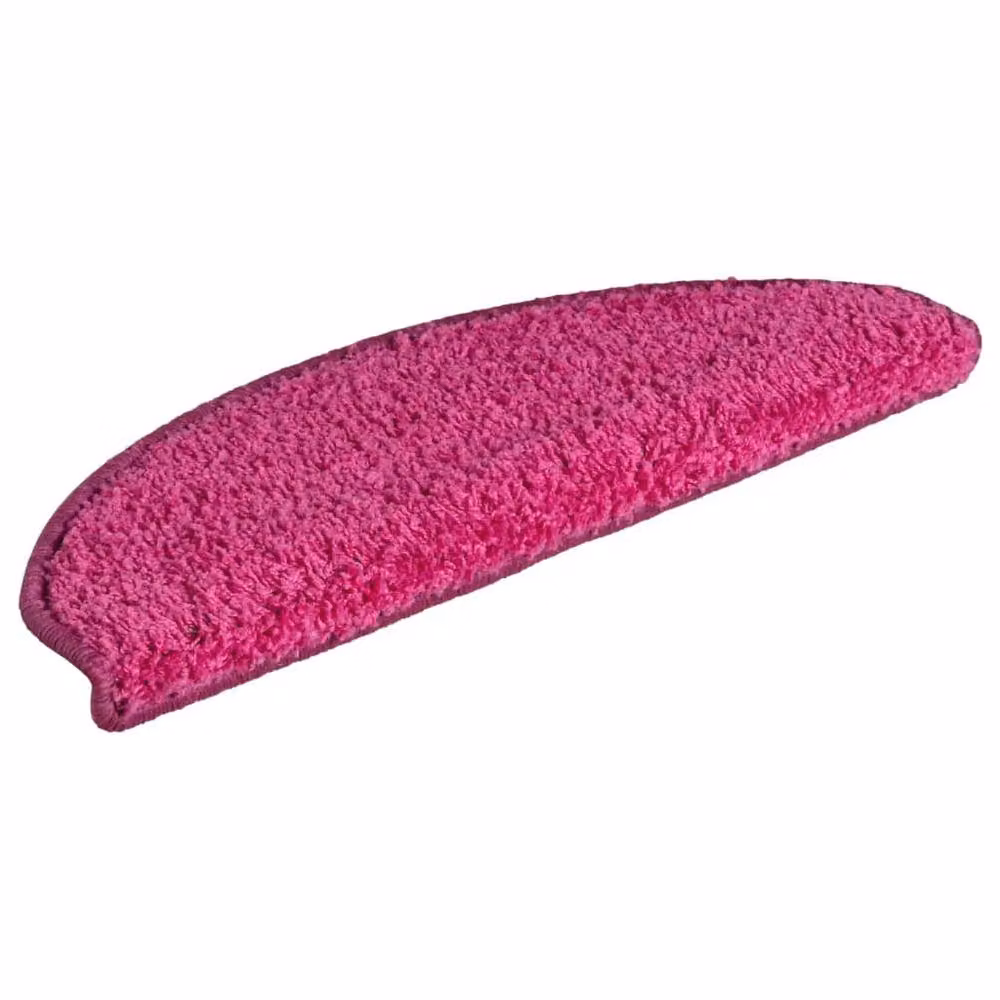 Berkfield Home Self-Adhesive Carpet Stair Treads, 15 Pieces, Pink, W: 65 cm, D: 21 cm, H: 4 cm – 3