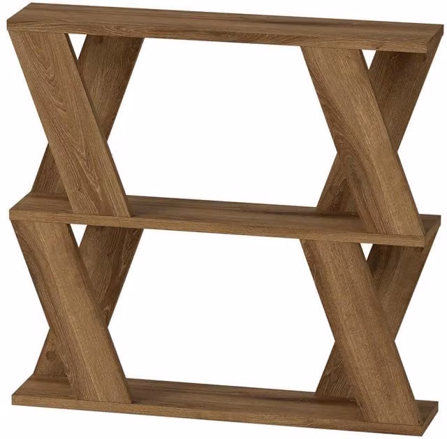 Levede 3-Tier Slim Side Table and Storage Shelf in Brown