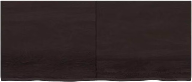 Berkfield Home Wall Mounted Rustic Oak Solid Wood Shelf, Dark Grey, W: 140 cm, D: 60 cm, H: 2-4 cm – 1