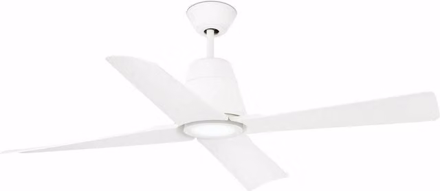 Netlighting Typhoon LED White Ceiling Fan with DC Motor and Remote Control, 3000K Warm White