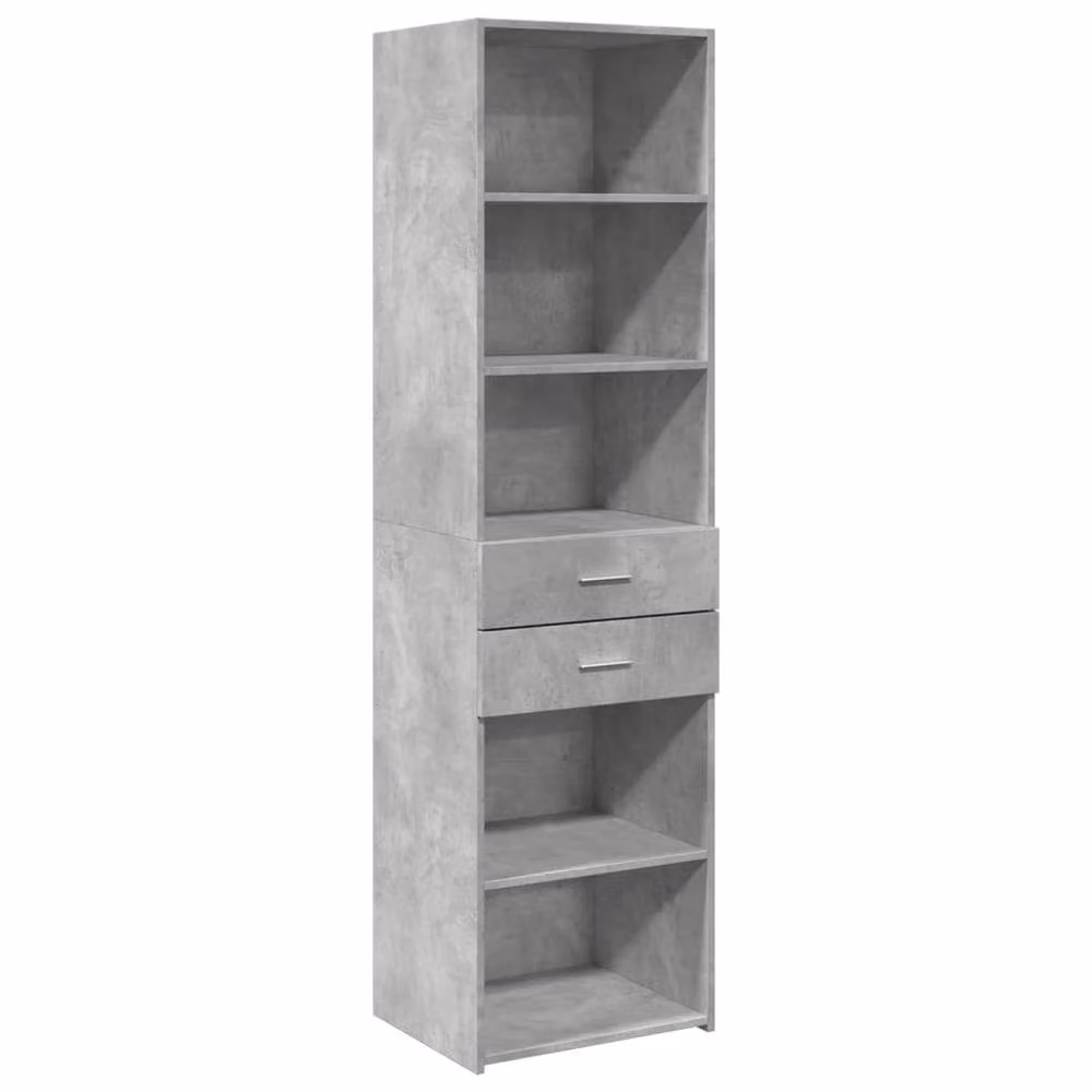 Berkfield Home Highboard in Concrete Grey, W/D/H: 50 x 42.5 x 185 cm – 2