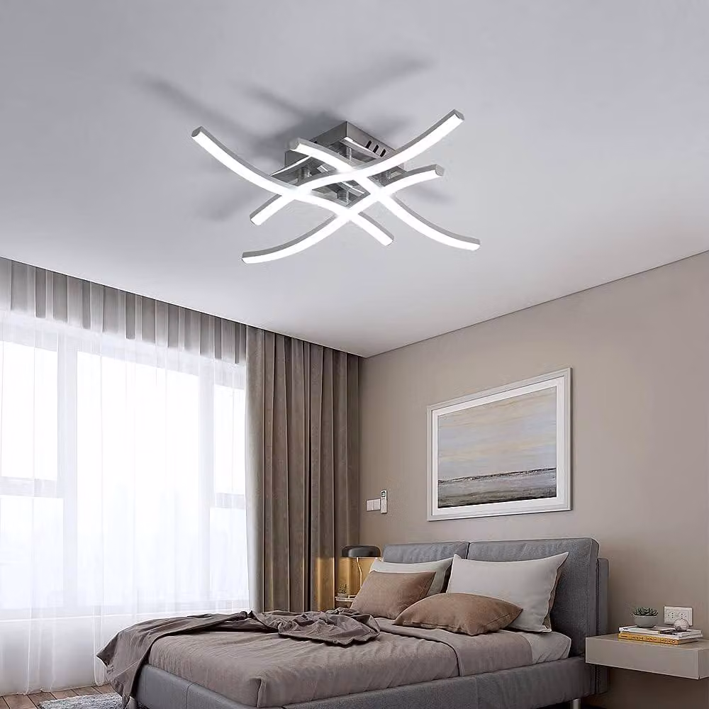 Goeco Dimmable LED Ceiling Light, 28W, 3150LM, Silver – 4