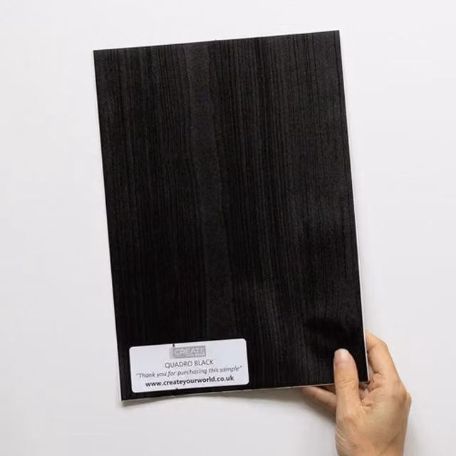 d-c-fix Quadro Black Self Adhesive Vinyl Film for Kitchen Doors and Worktops