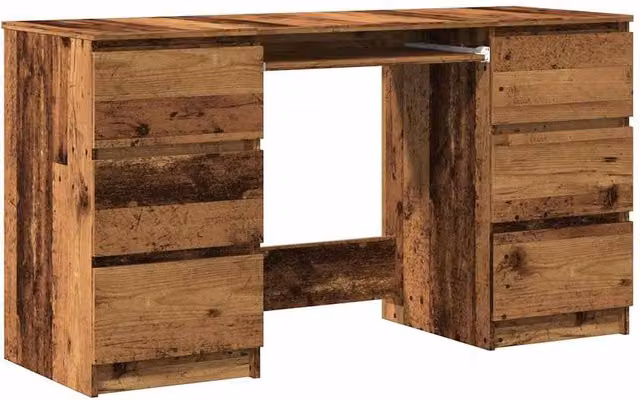 Berkfield Home Writing Desk in Brown, W/D/H: 140 x 50 x 77 cm – 1