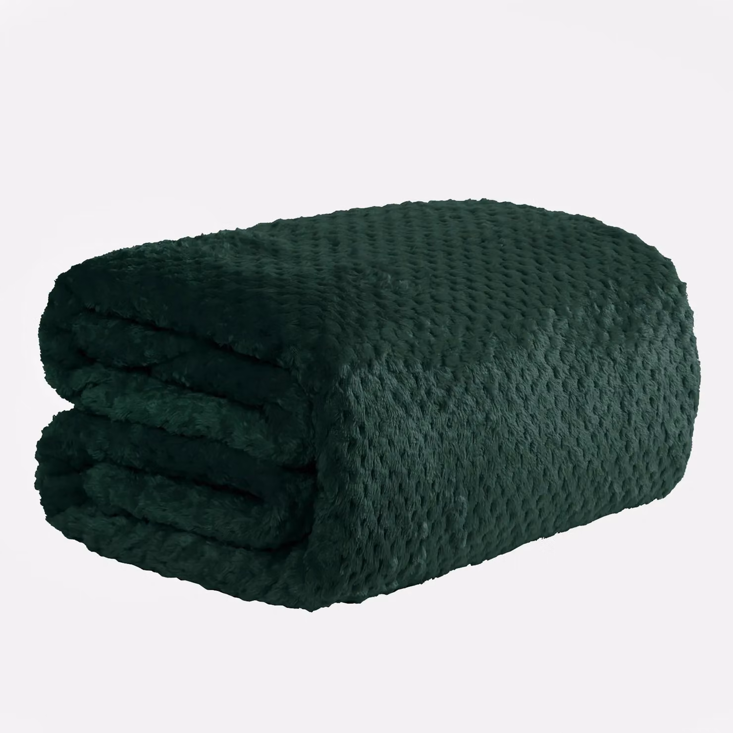 OHS Luxury Waffle Honeycomb Mink Warm Throw in Green, W/D/H: 150 x 200 cm – 2