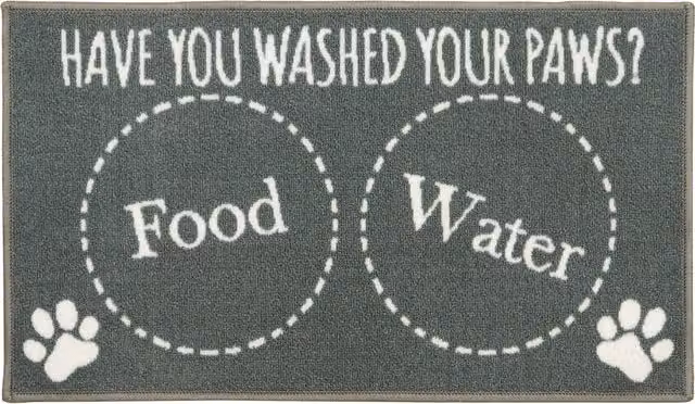 JVL Machine Washable Non-Slip Pet Mat, Grey, W: 40 cm, D: 70 cm