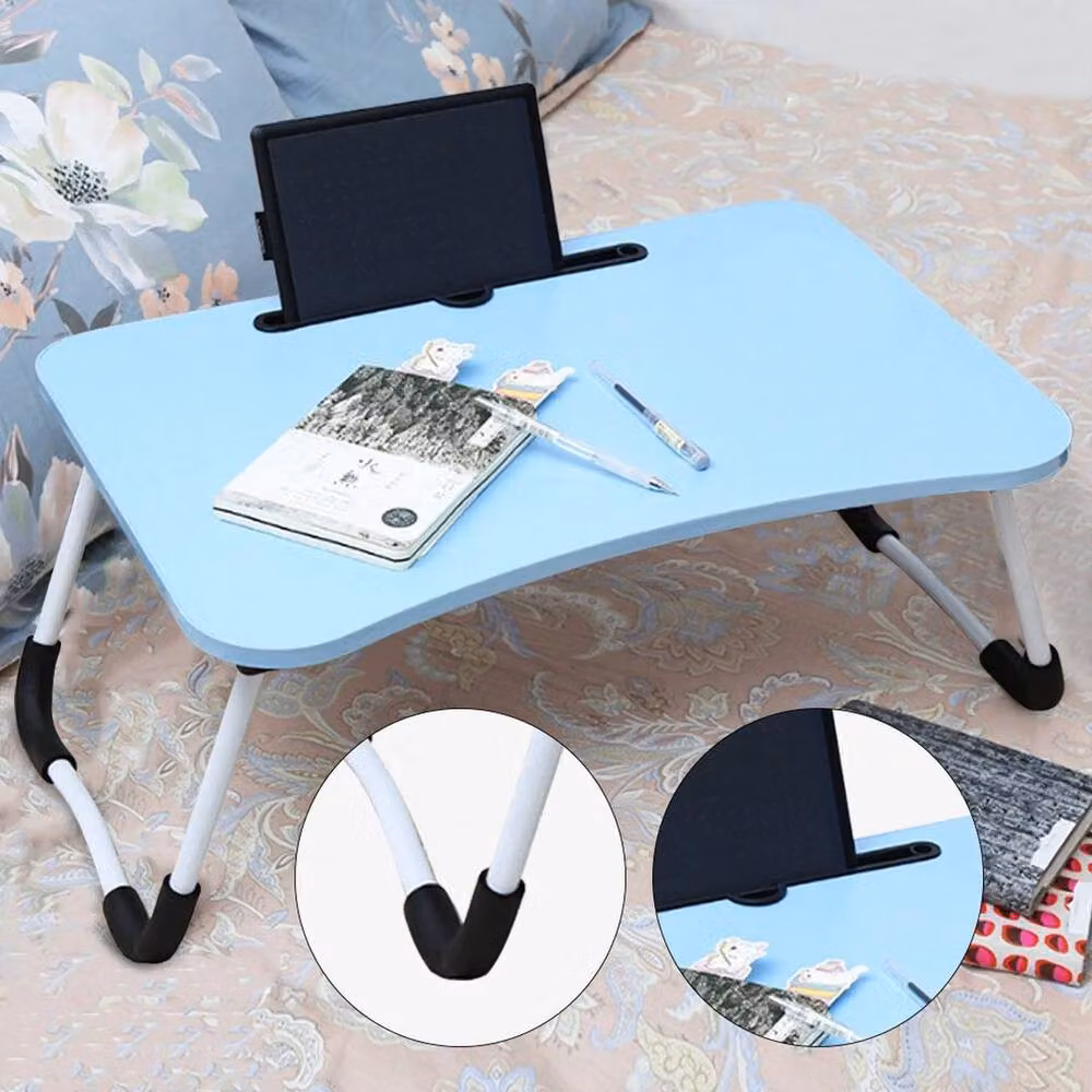 FORGEVIO Adjustable Bed Tray with Folding Legs and Height Adjustment in Blue – 2