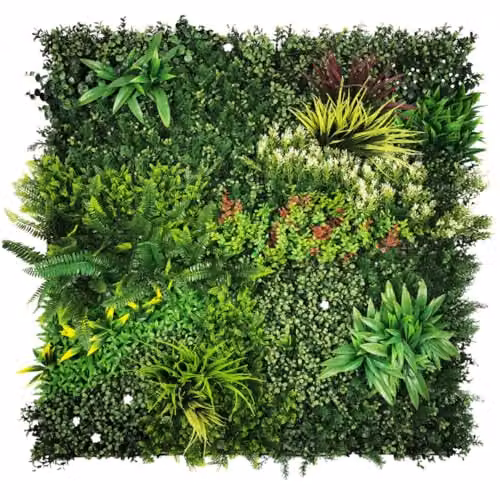 Ark Mat Lush Lonsdale Artificial Plant Wall Panel, Green, W: 100 cm, H: 100 cm