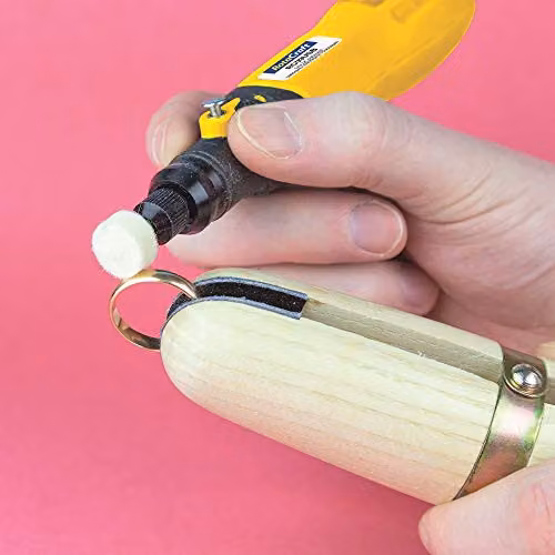 Rotacraft 3.6V Cordless Micro Rotary Tool in Yellow with 12 Accessories – 3