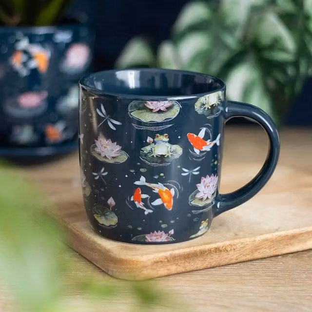 Uniqueful Floral Ceramic Mug in Multicolour, 350 ml