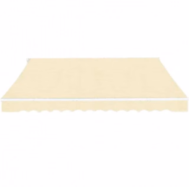 Berkfield Home Manual Operated Folding Awning in Beige with Aluminium Frame and Polyester Fabric, Width: 600 cm