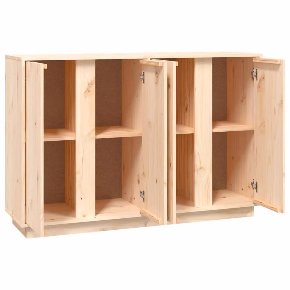 Berkfield Home Solid Wood Pine Sideboard in Beige, W/D/H: 120 x 35 x 80 cm – 2