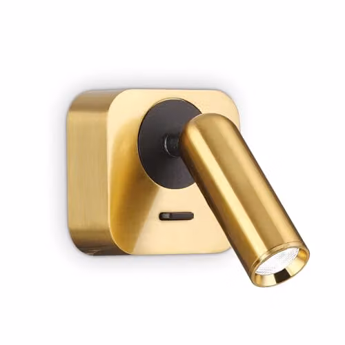 Ideal Lux Bean Square Brass AP Modern Surface Downlight in Gold/Brass