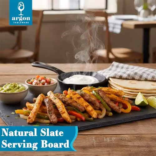 Argon Tableware Natural Slate Serving Board in Grey, W: 25 cm, D: 13 cm – 3