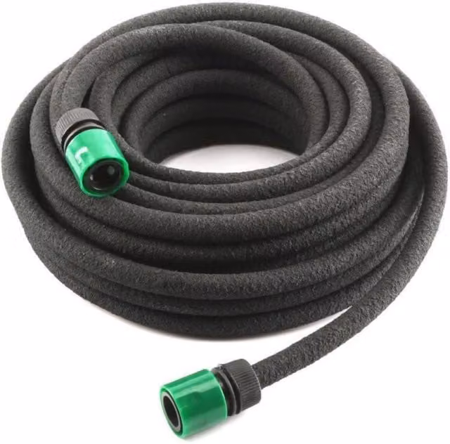 Idooka 15m Black Plastic Soaker Garden Irrigation Hose