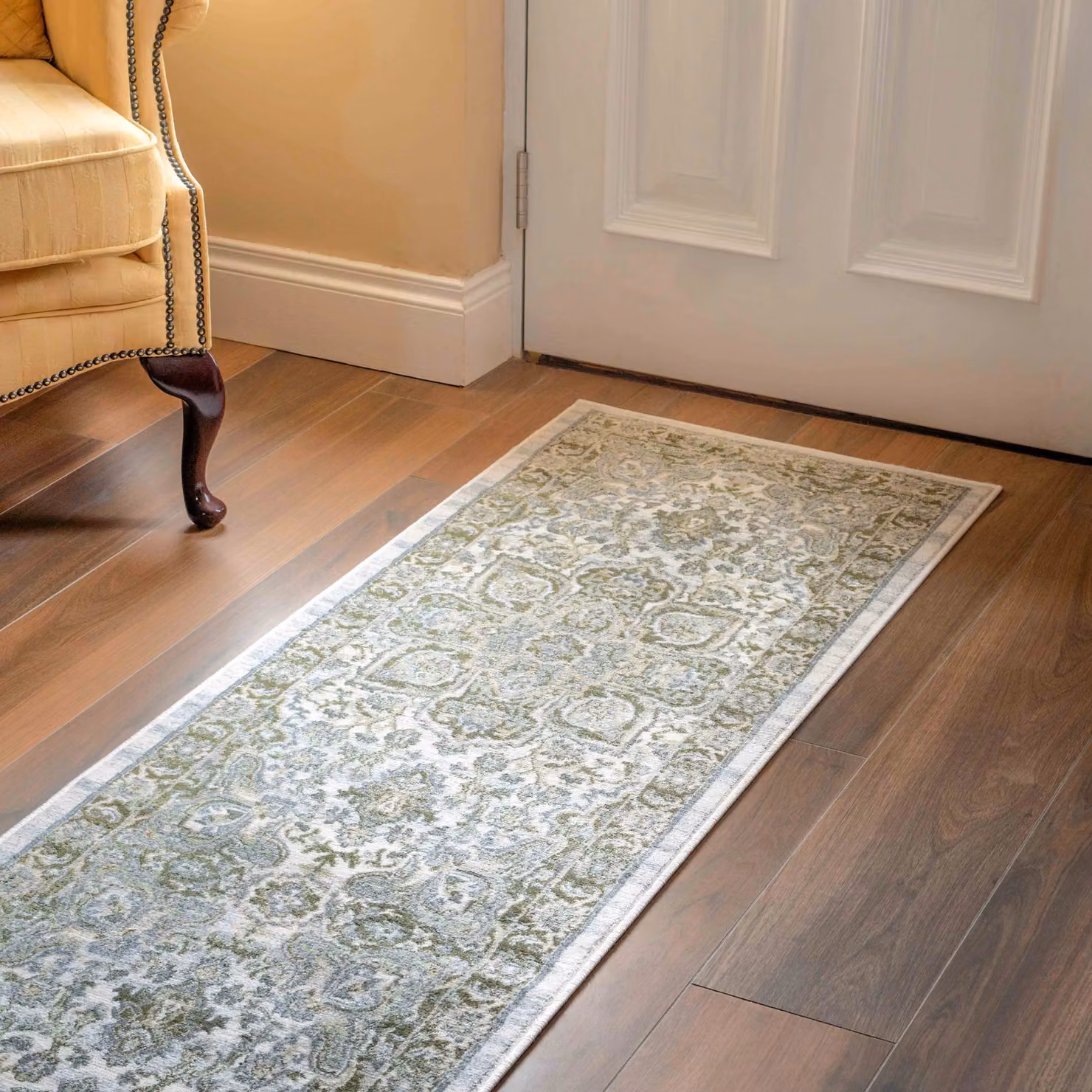Kukoon Green and Beige Traditional Floral Oriental Style Rug, W: 160 cm, L: 230 cm – 2