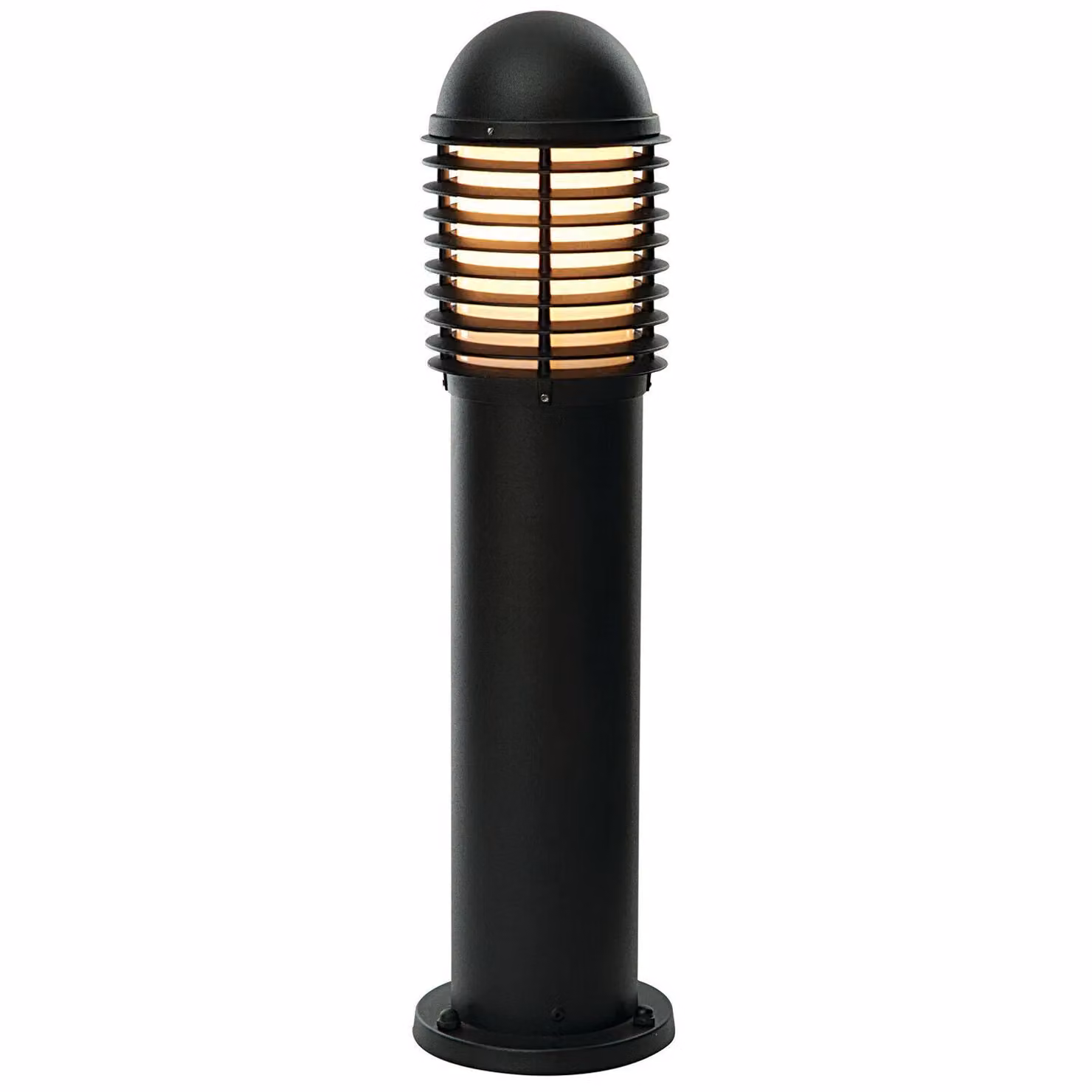Loops 2 Pack Matt Black LED Outdoor Bollard Lights, IP44 Rated, Height: 65 cm – 2