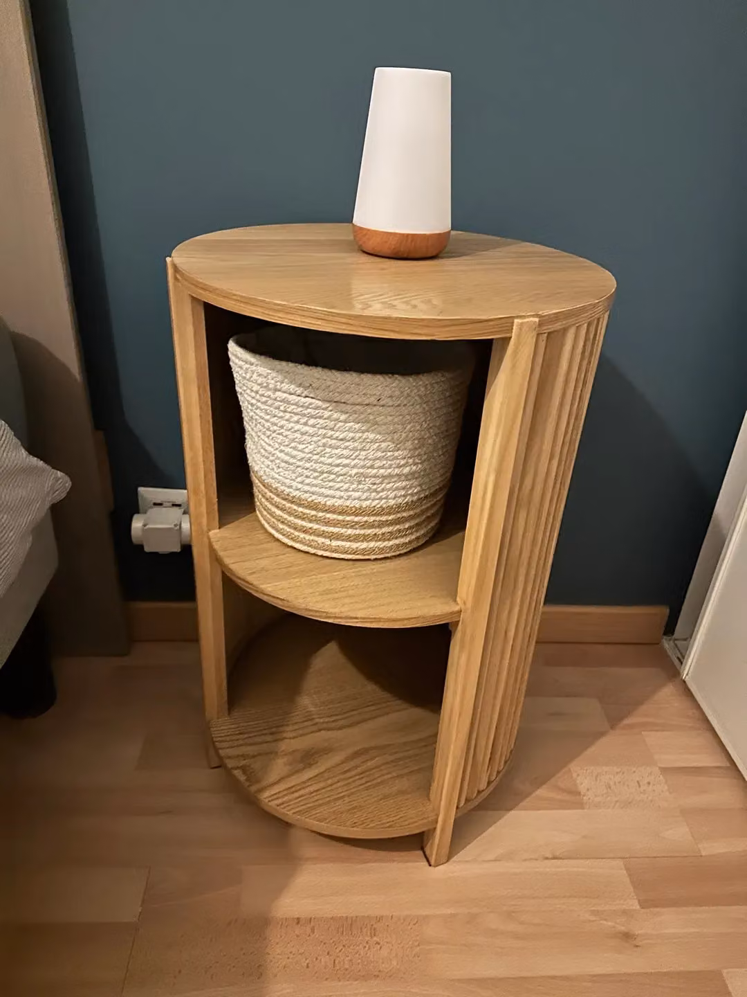 Nordlys Scandinavian Beech Wood Bedside Table in Brown – 5