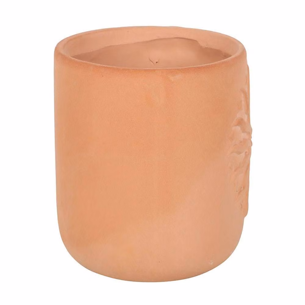 Something Different Sun Terracotta Plant Pot in Orange and Brown, W: 16.0 cm, D: 14.0 cm, H: 14.0 cm