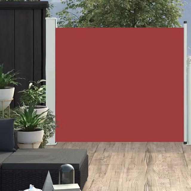 Berkfield Home Red Retractable Side Awning with Manual Pull, W/H: 300 x 100 cm – 1