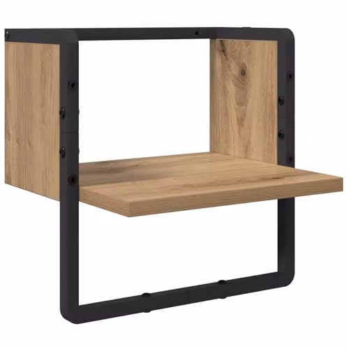 vidaXL Set of 6 Wall-Mounted Modern Shelves in Artisan Oak, W/D/H: 100 x 25 x 30 cm – 5