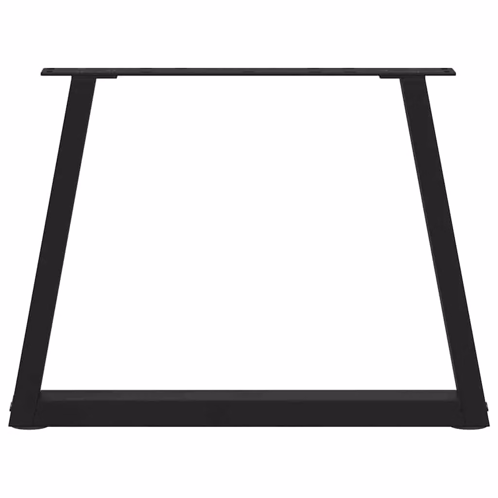 Berkfield Home V-Shape Dining Table Legs, 2 Piece Black Steel Set, H: 70 cm, W: 42-43.3 cm – 3