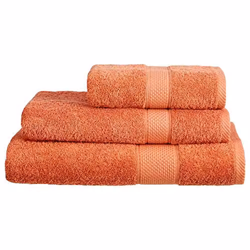 Linens Limited Turkish Cotton Face Cloth in Terracotta