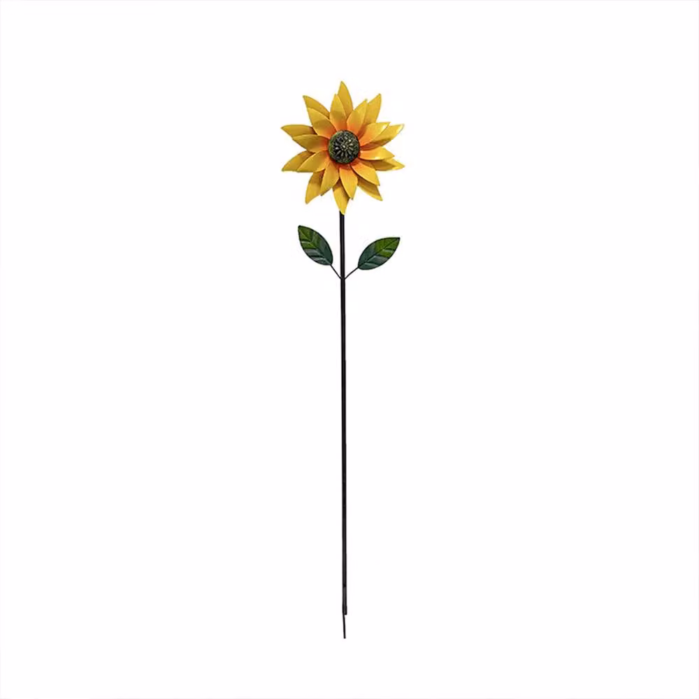 Quipulse Style 1 Simulated Sunflower Rotating Windmill Ornament in Yellow and Multicolour Metal – 4