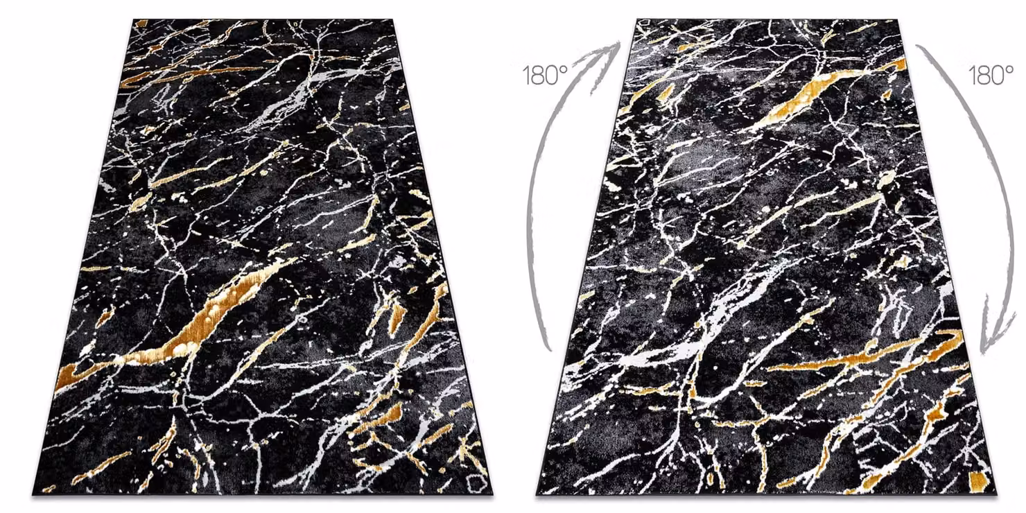 RugsX Allure Geometric Modern Rug in Black, W: 120 cm x L: 170 cm – 3