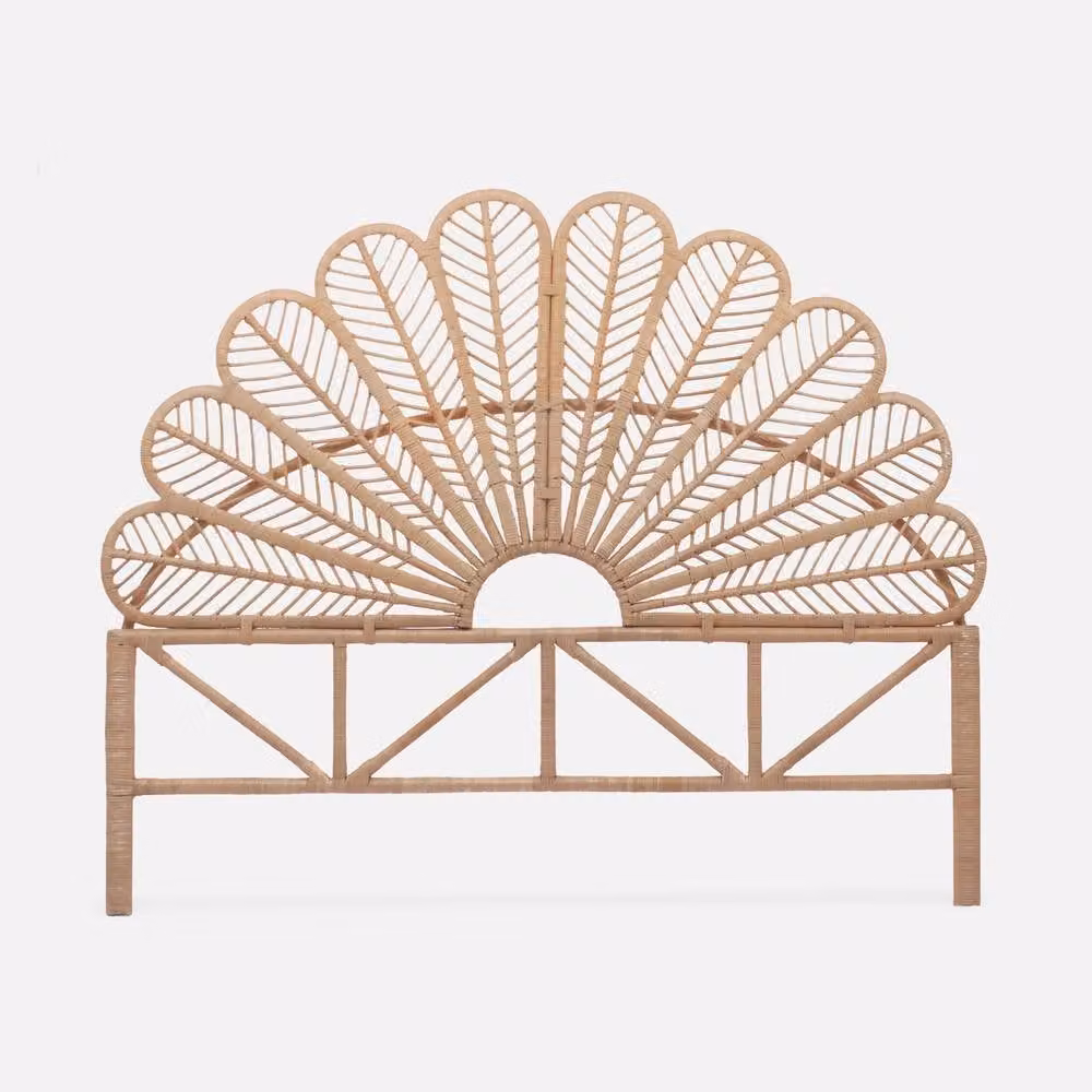 sweeek Natural Rattan Headboard for Double Bed, Light Brown – 2