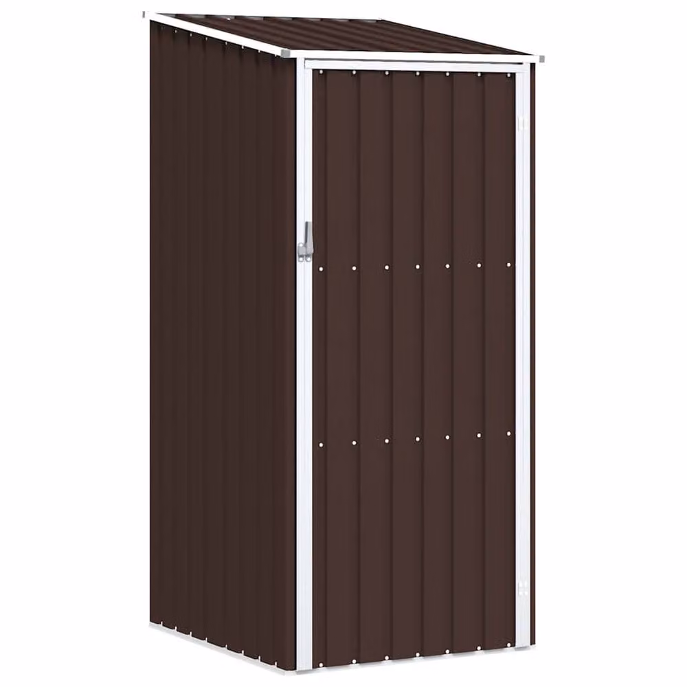 Berkfield Home Garden Shed in Brown Galvanised Steel, W/D/H: 87 x 98 x 159 cm – 2