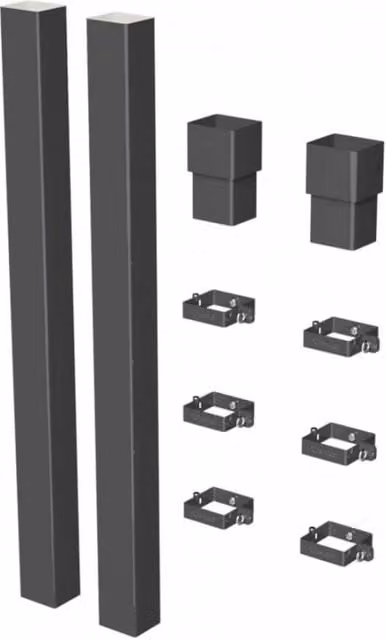 Galeco Grey Square PVC Socket Downpipe Kit, 80mm Diameter