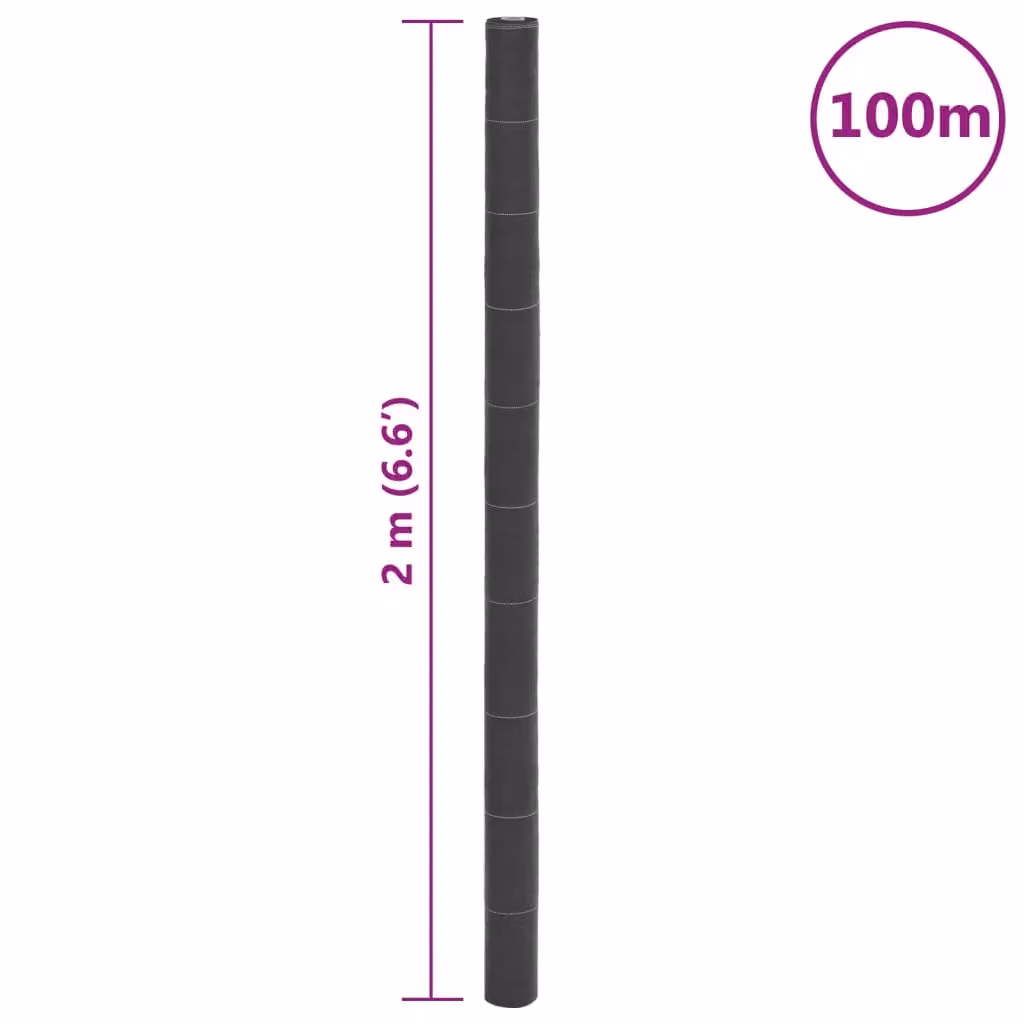 Berkfield Home Black PP Weed Membrane 2 x 100 m – 4