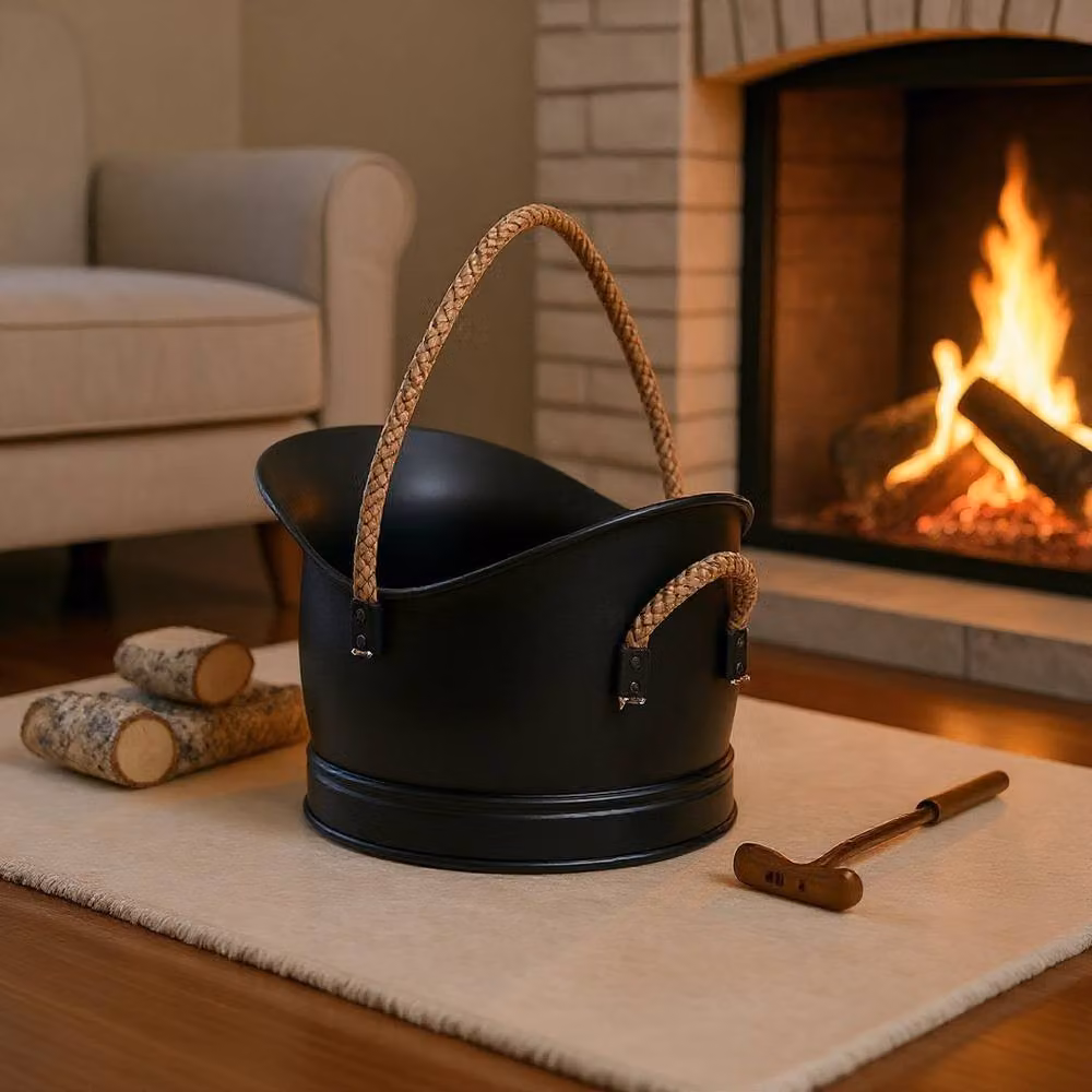 Minster Coal Bucket, Black, W: 28 cm, D: 32 cm, H: 25 cm – 5