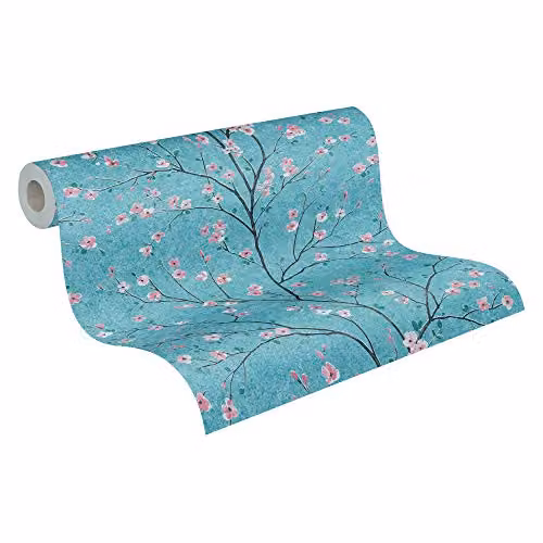 A.S. Création Metropolitan Stories 2 Floral Botanical Wallpaper in Green, Pink and Black – 2