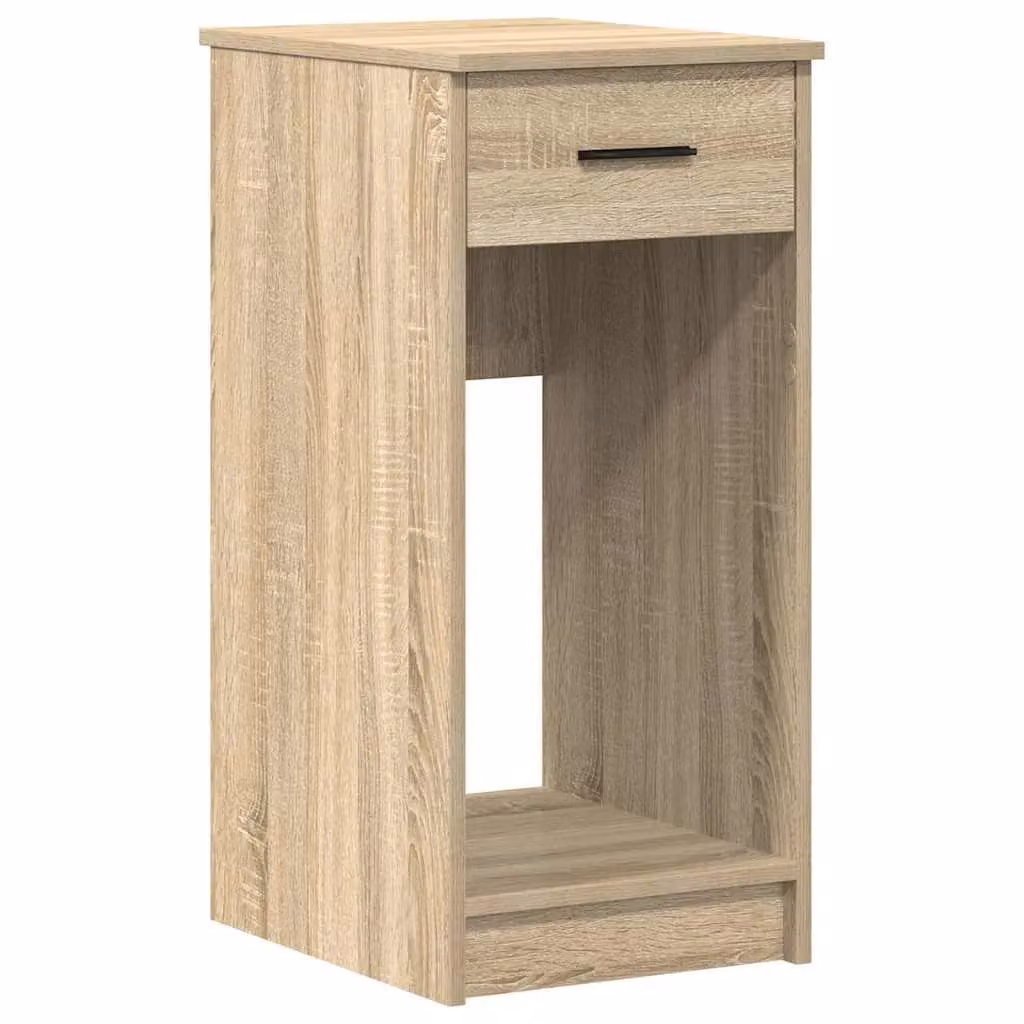 Berkfield Home Computer Tower Stand with Drawer in Sonoma Oak Brown, W/D/H: 35 x 45 x 77 cm – 2