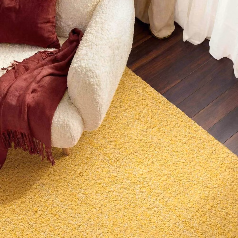 Ted Baker Portobello Handwoven Plain Living Room Rug in Yellow, W: 200 cm, D: 290 cm – 3