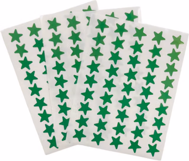 Janrax Pack of 810 Green Shiny 15mm Self-Adhesive Stars