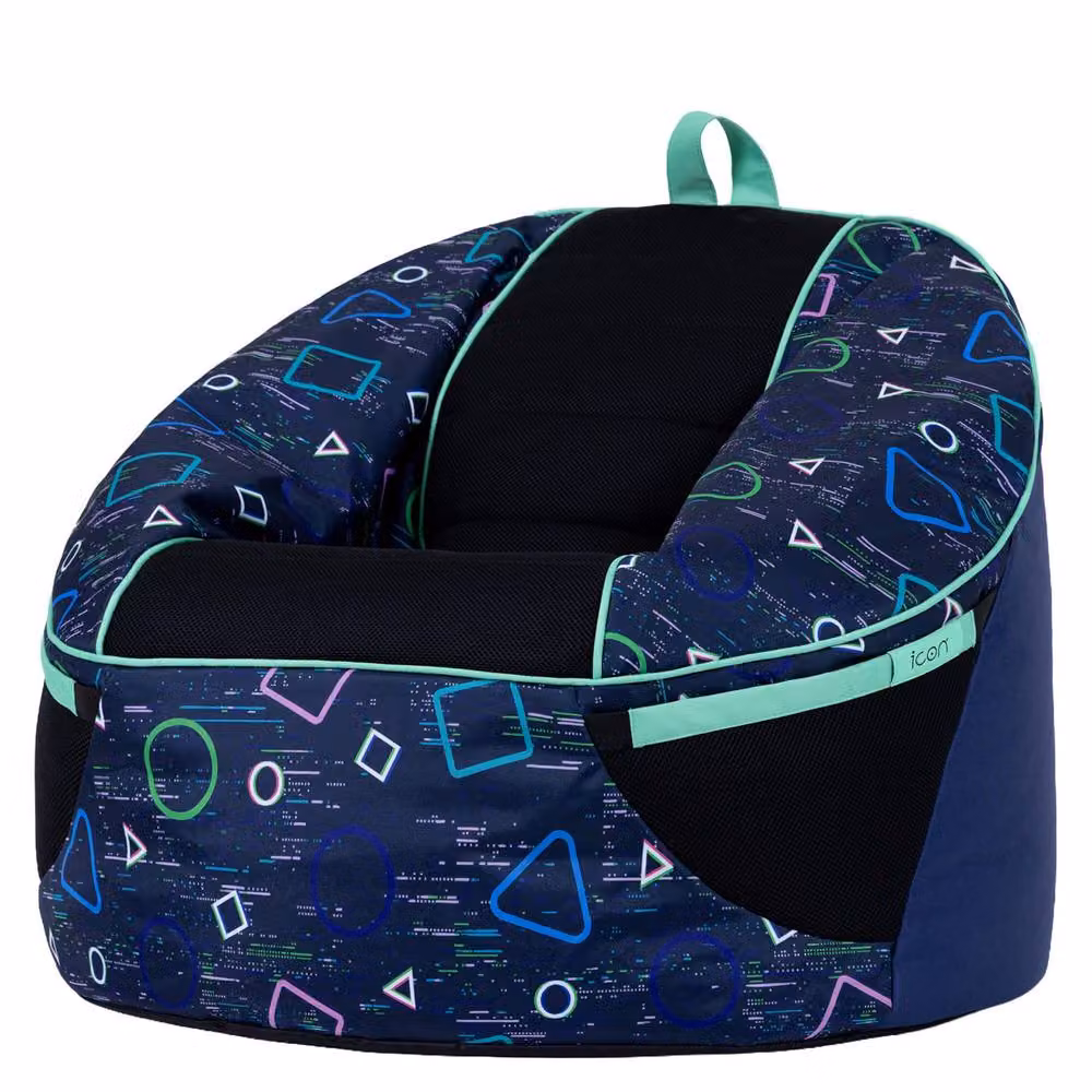 icon Alpha Kids Gaming Bean Bag in Blue with EPS Polystyrene Filling – 3
