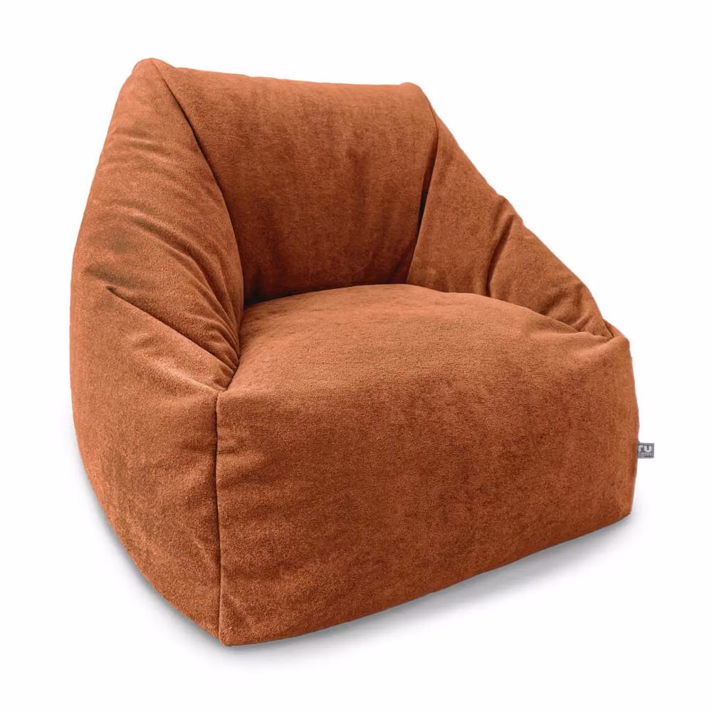 rucomfy Velora Snuggle Bean Bag Chair for Adults in Orange with Removable Cover – 3