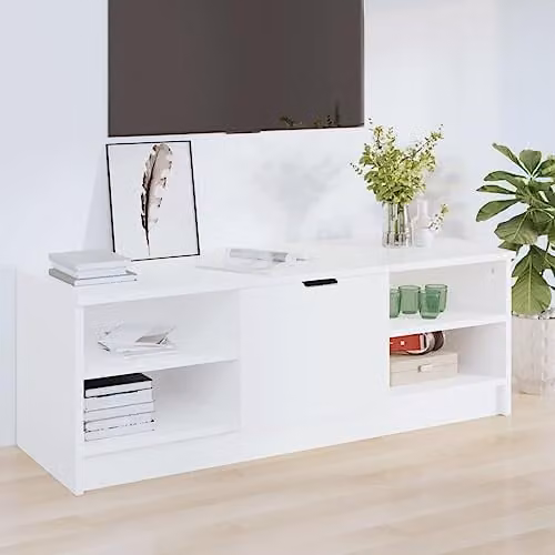 vidaXL Modern White TV Cabinet in Engineered Wood W/D/H: 102 x 35.5 x 36.5 cm – 2