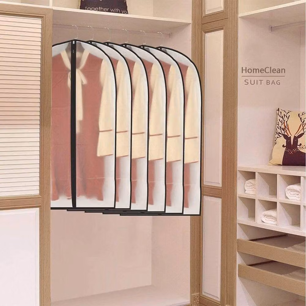 Kelvenix 10 Pack Translucent Dustproof Zip Storage Bags in Transparent Plastic, W/D/H: 120 x 60 x 10 cm – 2