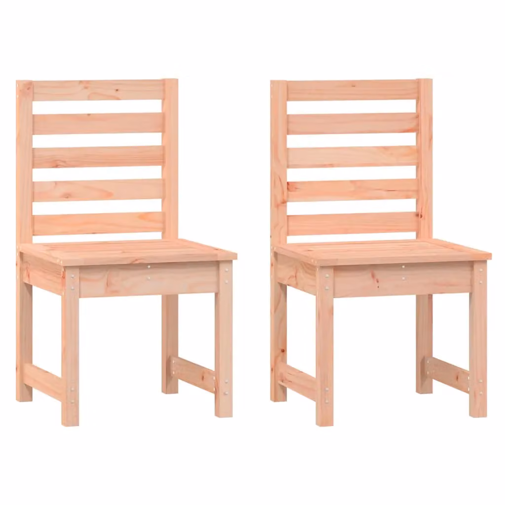 Berkfield Home Set of 2 Brown Solid Douglas Wood Garden Chairs, W/D/H: 40.5 x 48 x 91.5 cm – 2