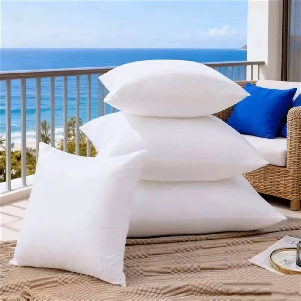 NESTLUNE 6-Piece Extra Deep Square Cushion Pad Inserts in White, W/D/H: 45 x 45 x 45 cm – 4
