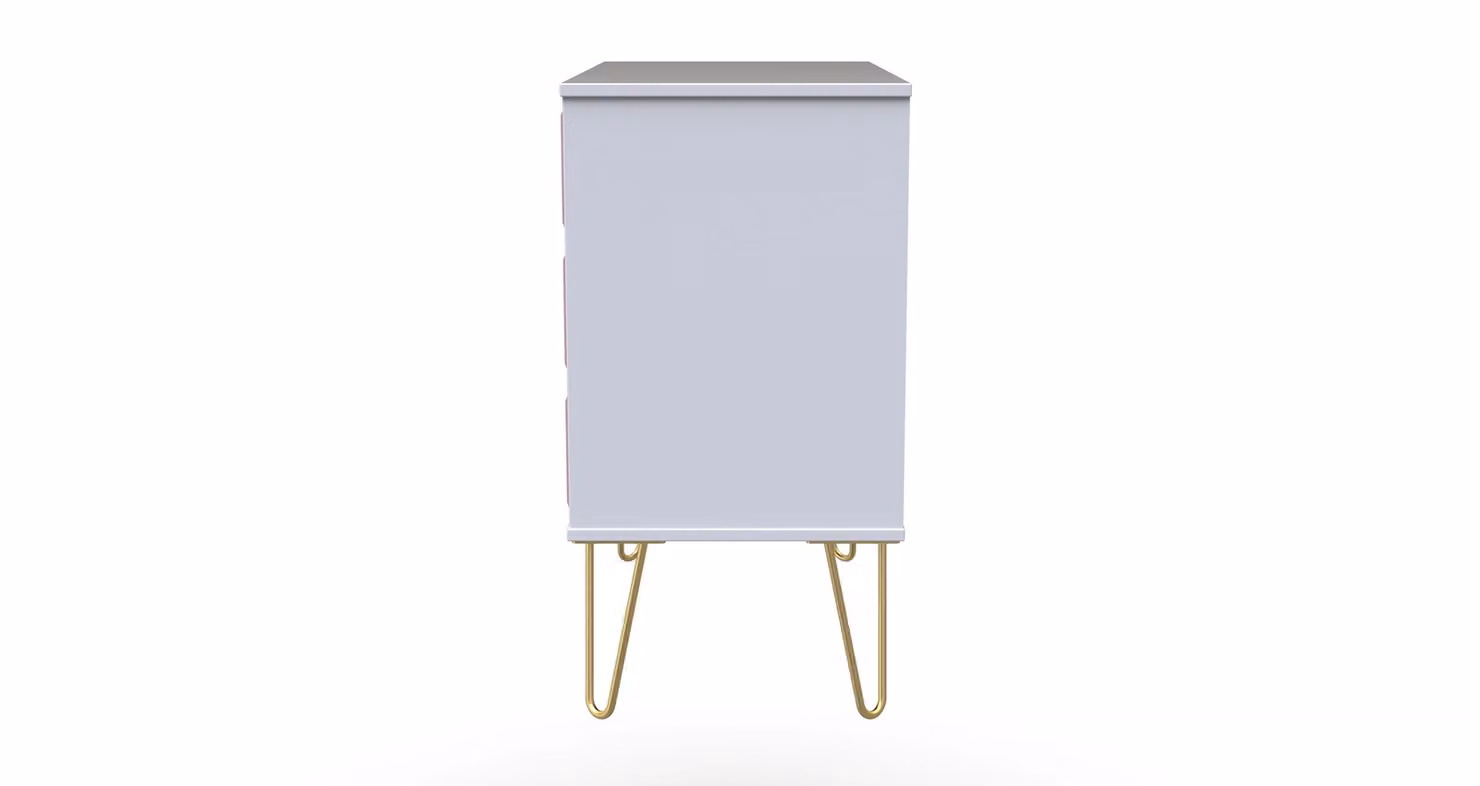 Ready Assembled 2 U Metro 3 Drawer Chest in Dusty Pink and Gold – 2